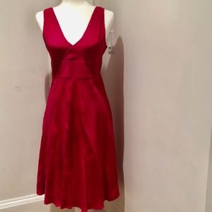 J. Crew Cranberry Sleeveless Silk Dress, Size 12P